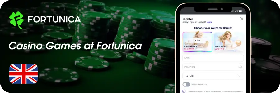 Casino Games at Fortunica